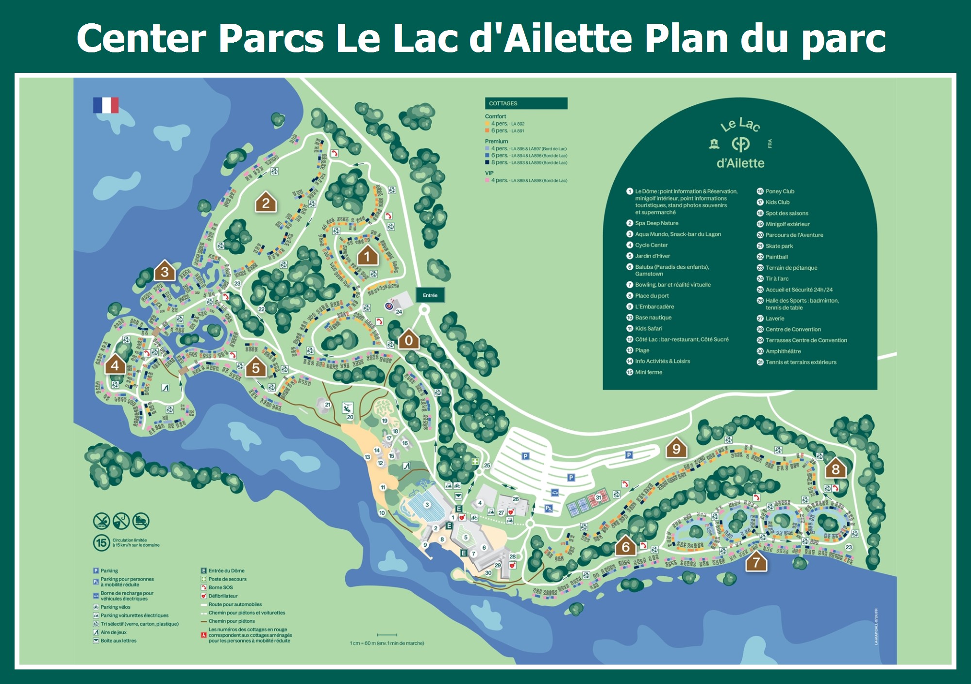 Le Plan Du Center Parcs Le Lac D Ailette ParkExplorer