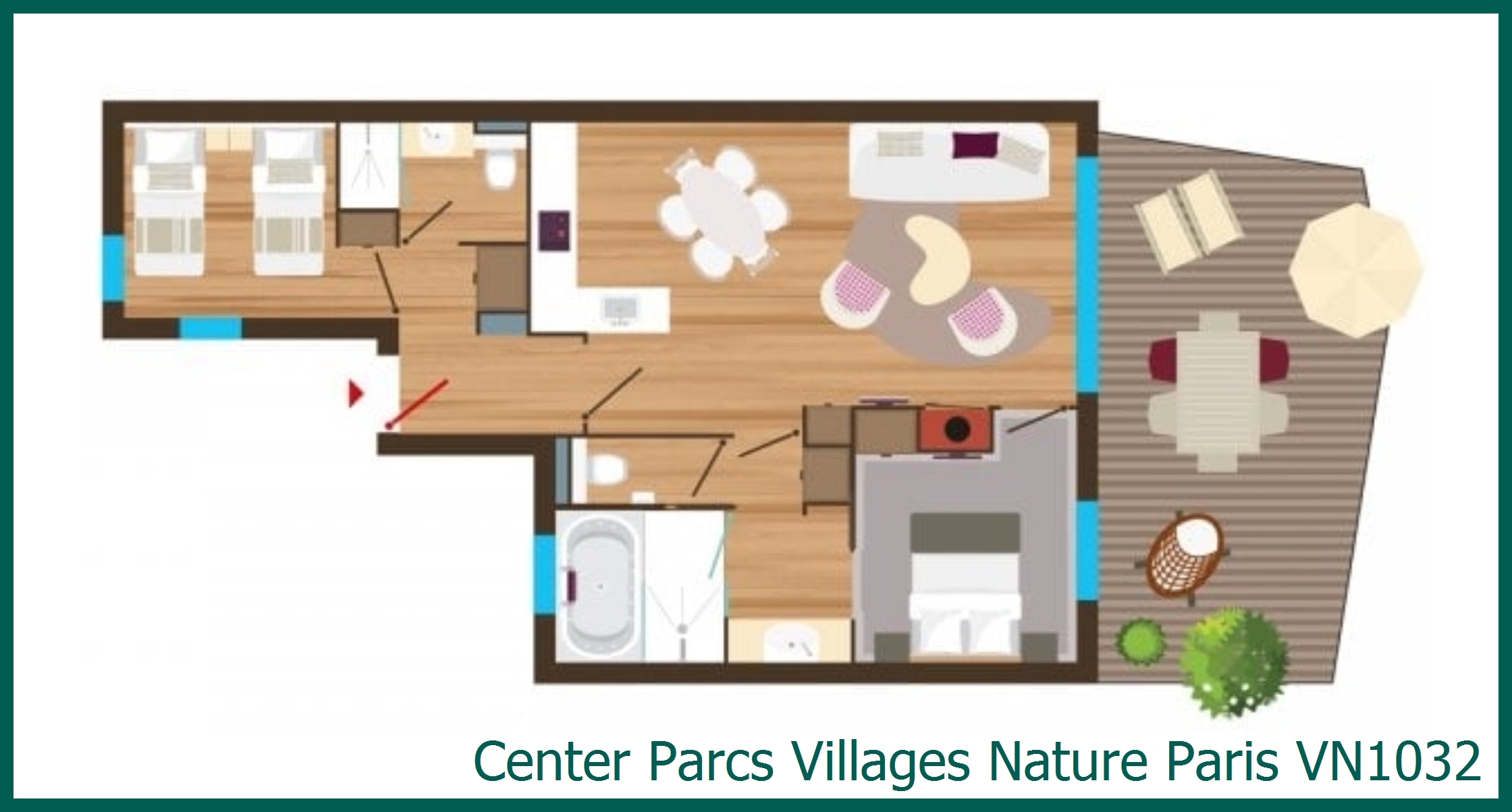 Cottage VIP VN1032 à Villages Nature Paris