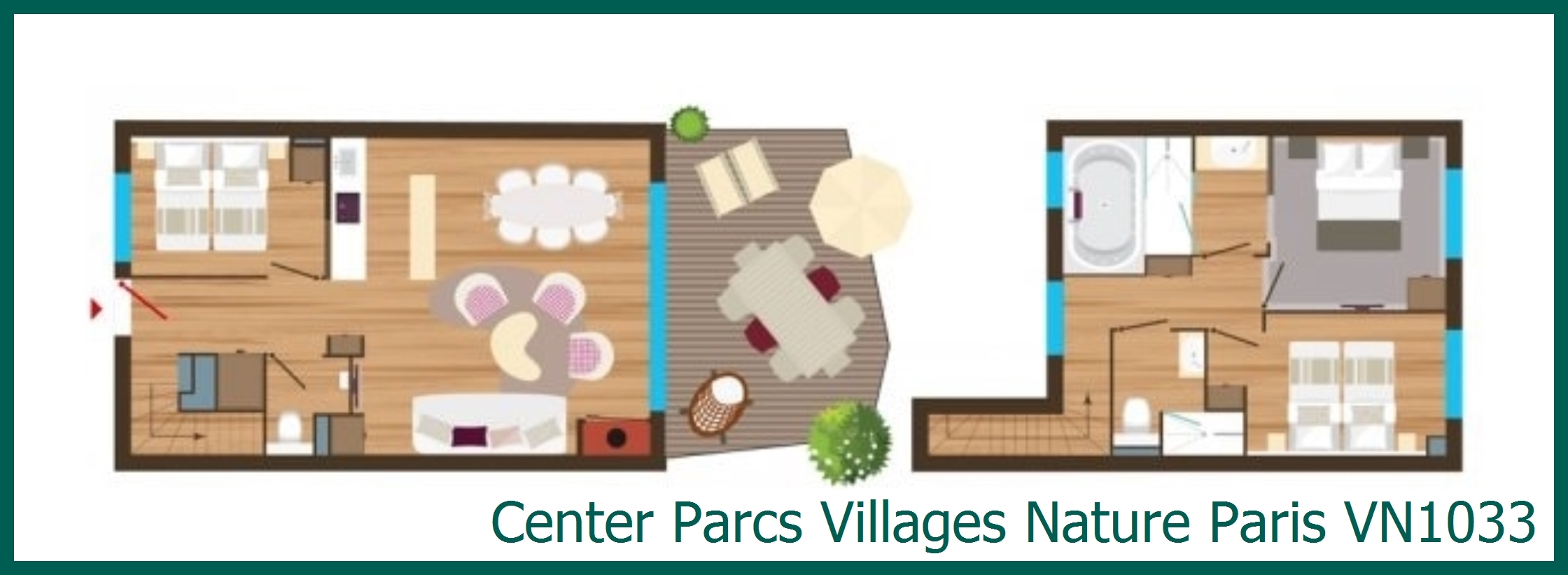 Cottage VIP VN1033 à Villages Nature Paris