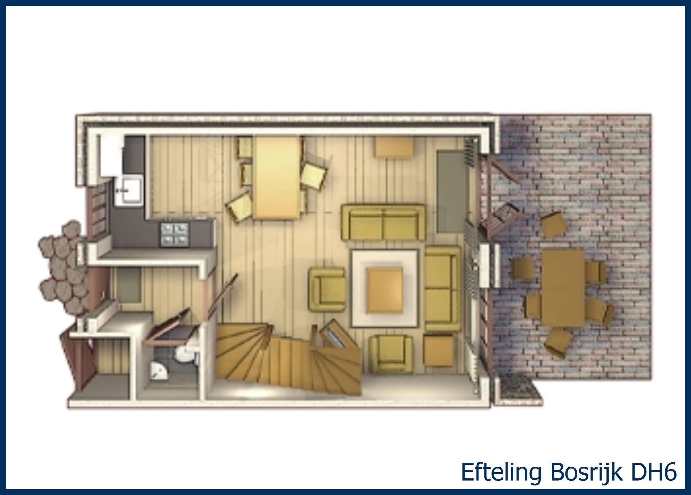 Maison de village 6 personnes DH6 à Bosrijk