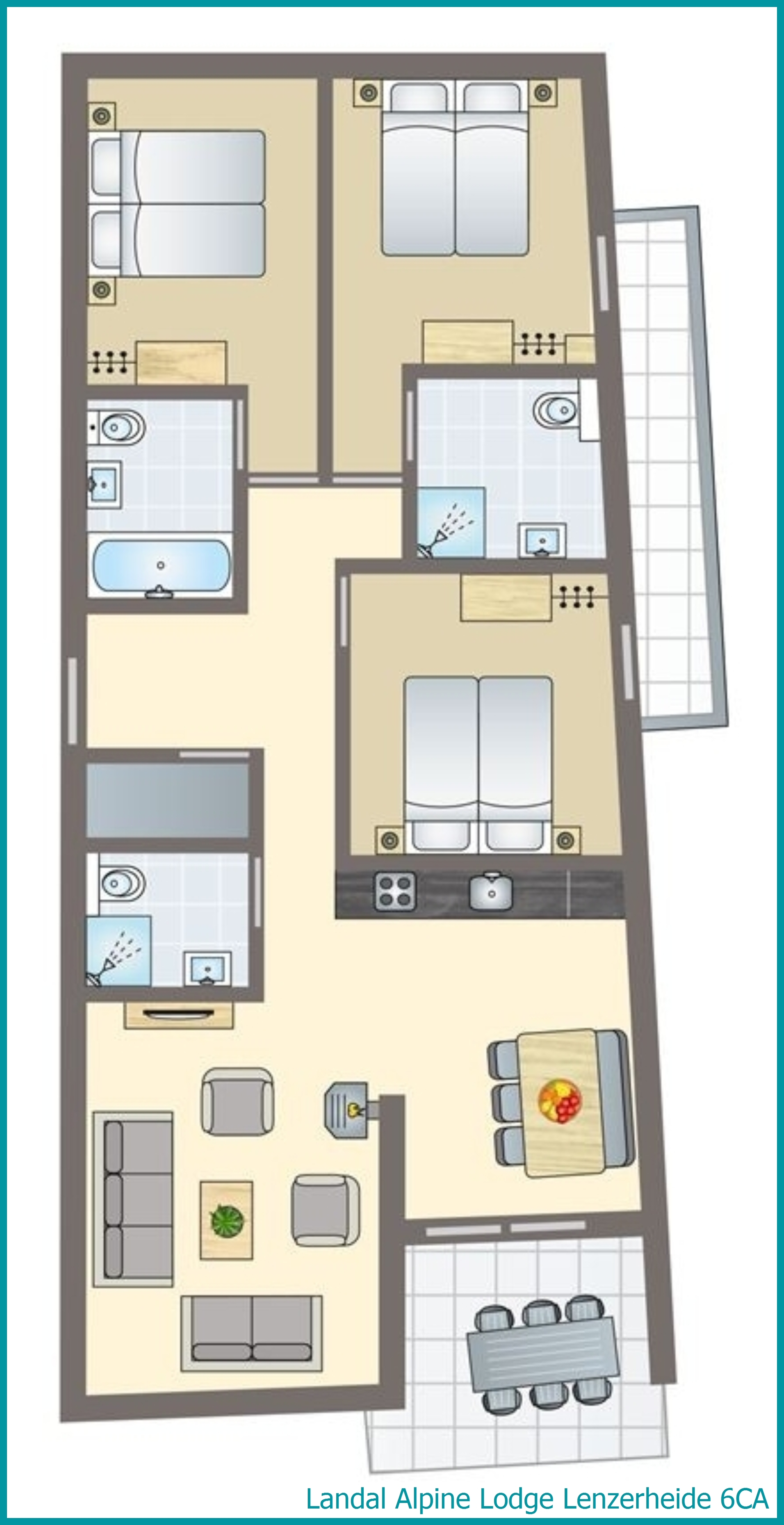 appartement 6 personnes 6CA à Alpine Lodge Lenzerheide