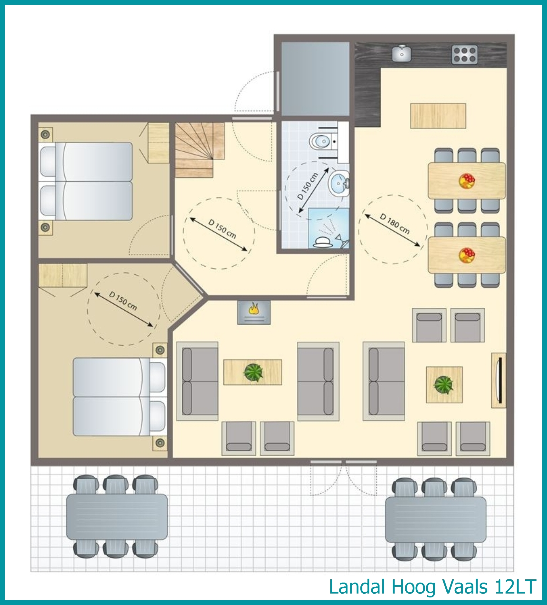 bungalow 12 personnes 12LT à Hoog Vaals