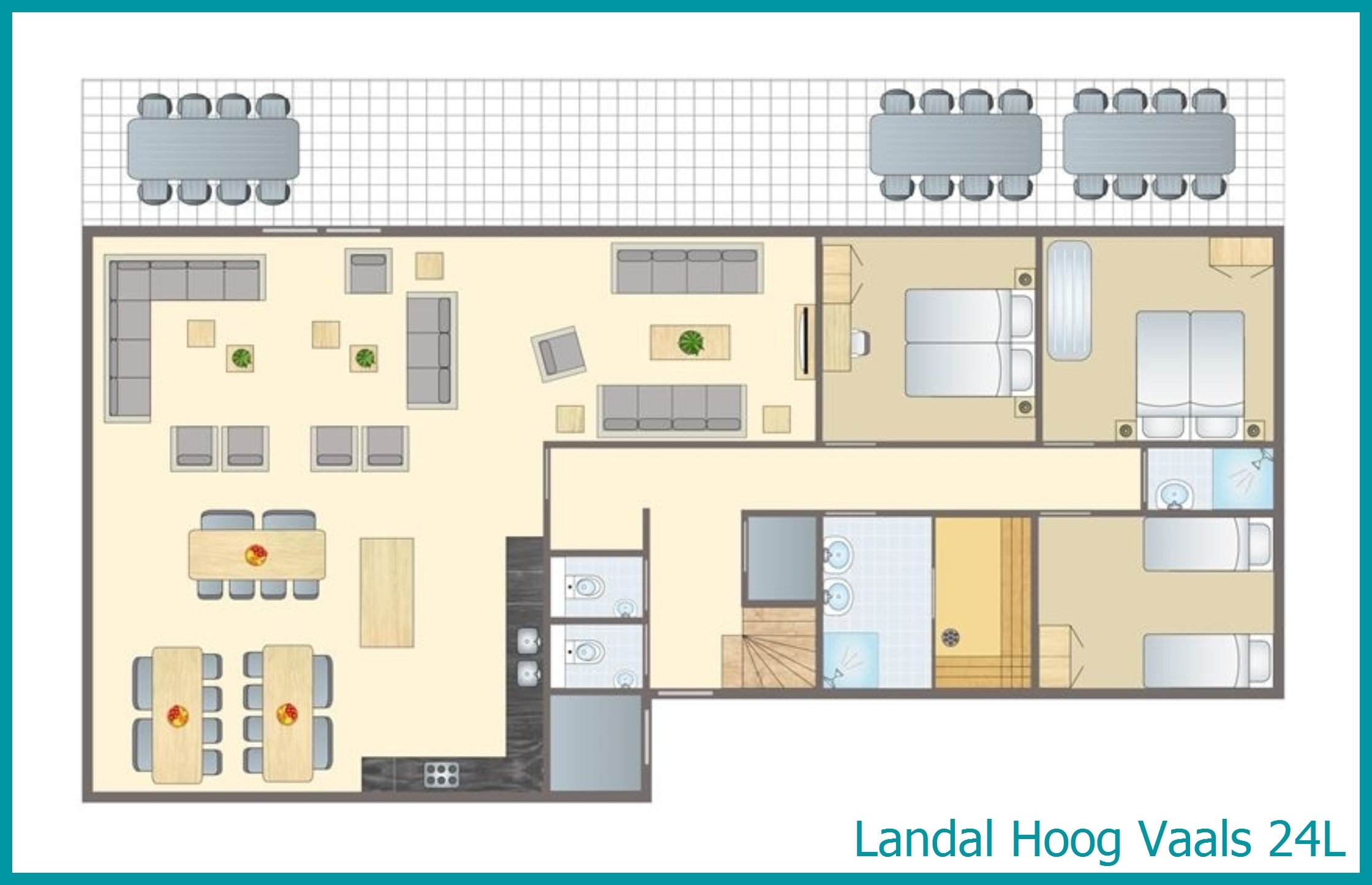 Bungalow 24 personnes 24L à Hoog Vaals