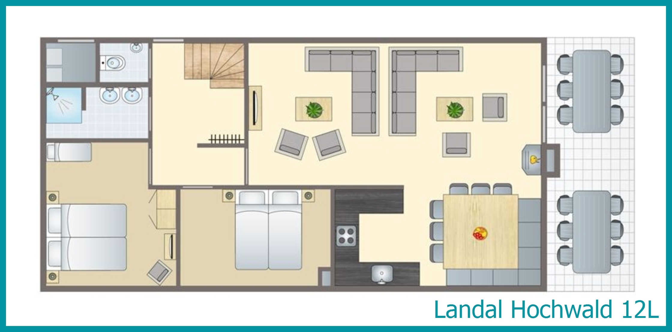 bungalow 12 personnes 12L à Hochwald