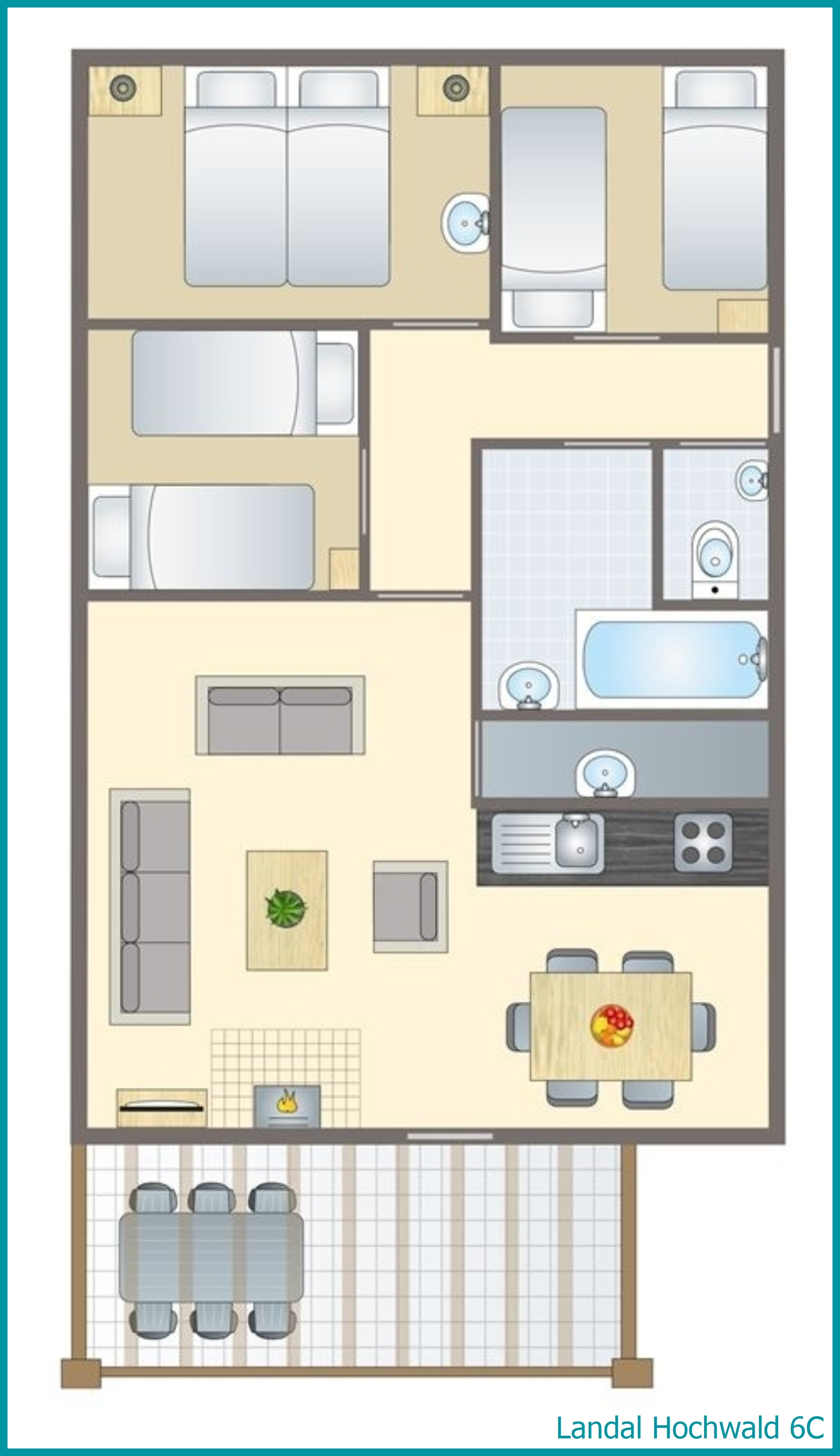 bungalow 6 personnes 6C à Hochwald