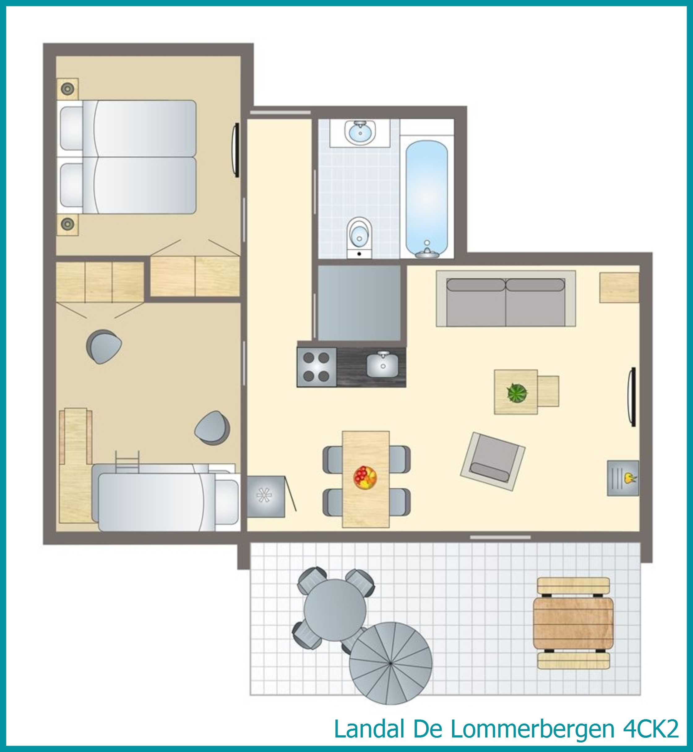 Le plan du Bungalow 4CK2