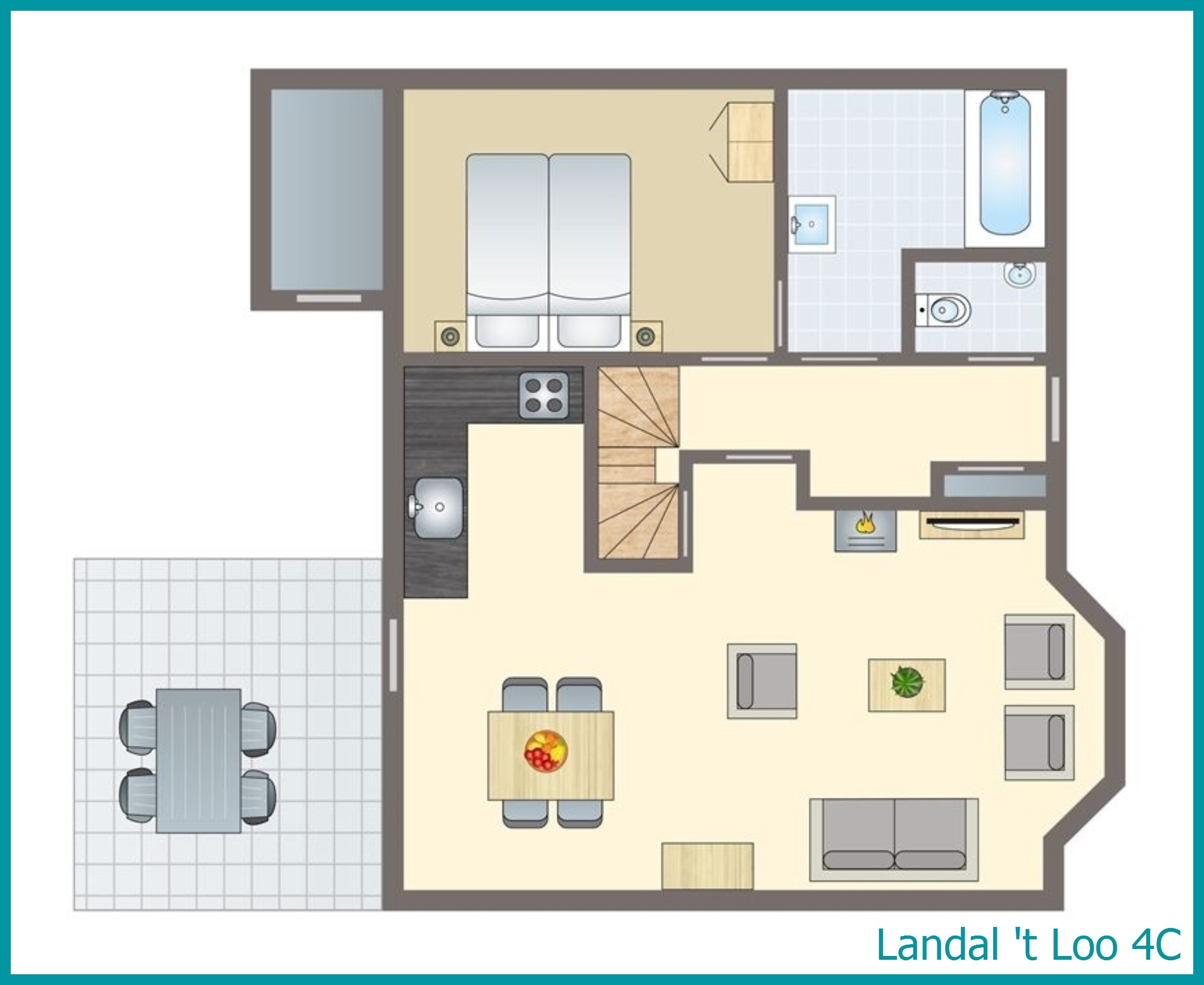bungalow 4 personnes 4C à 't Loo