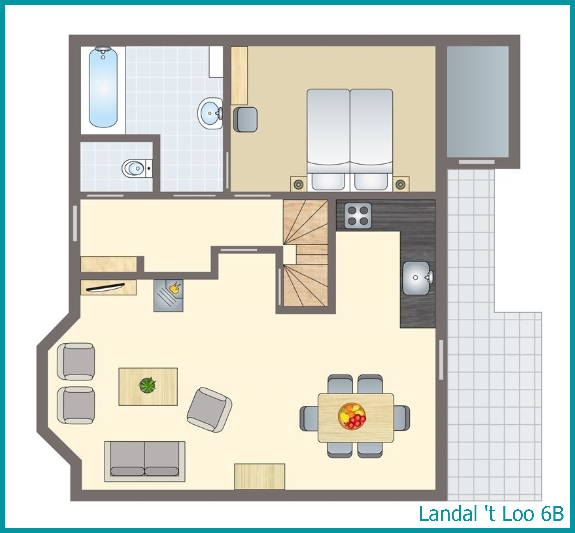 bungalow 6 personnes 6B à 't Loo