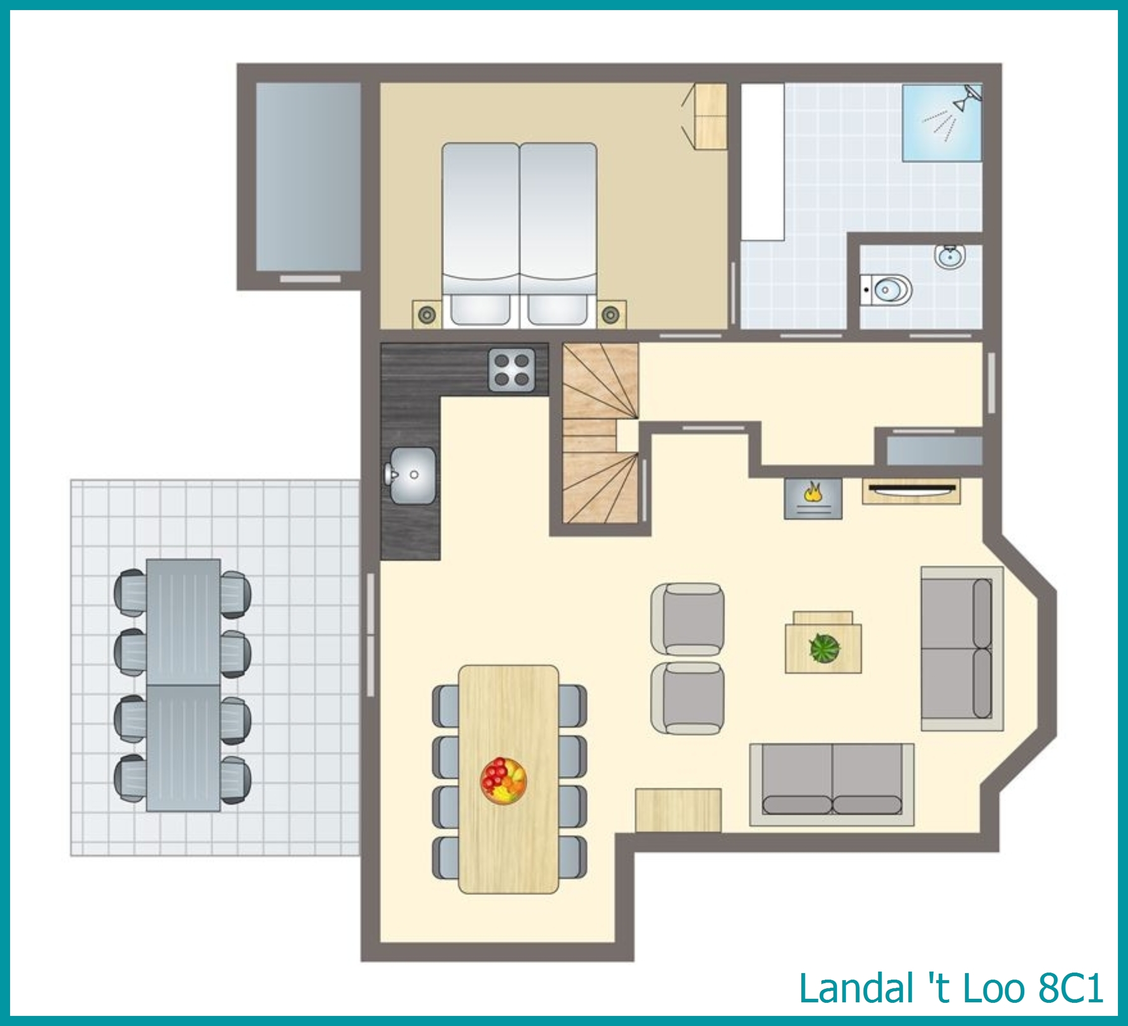 bungalow 8 personnes 8C1 à 't Loo