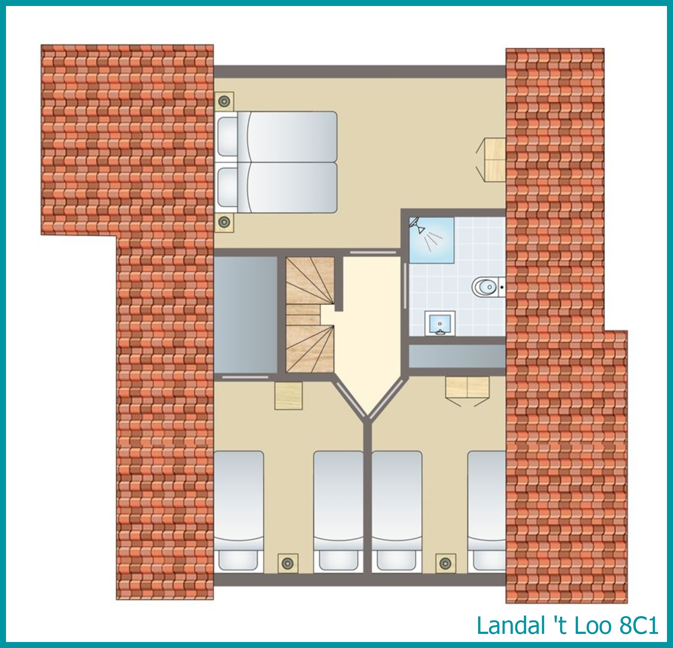bungalow 8 personnes 8C1 à 't Loo