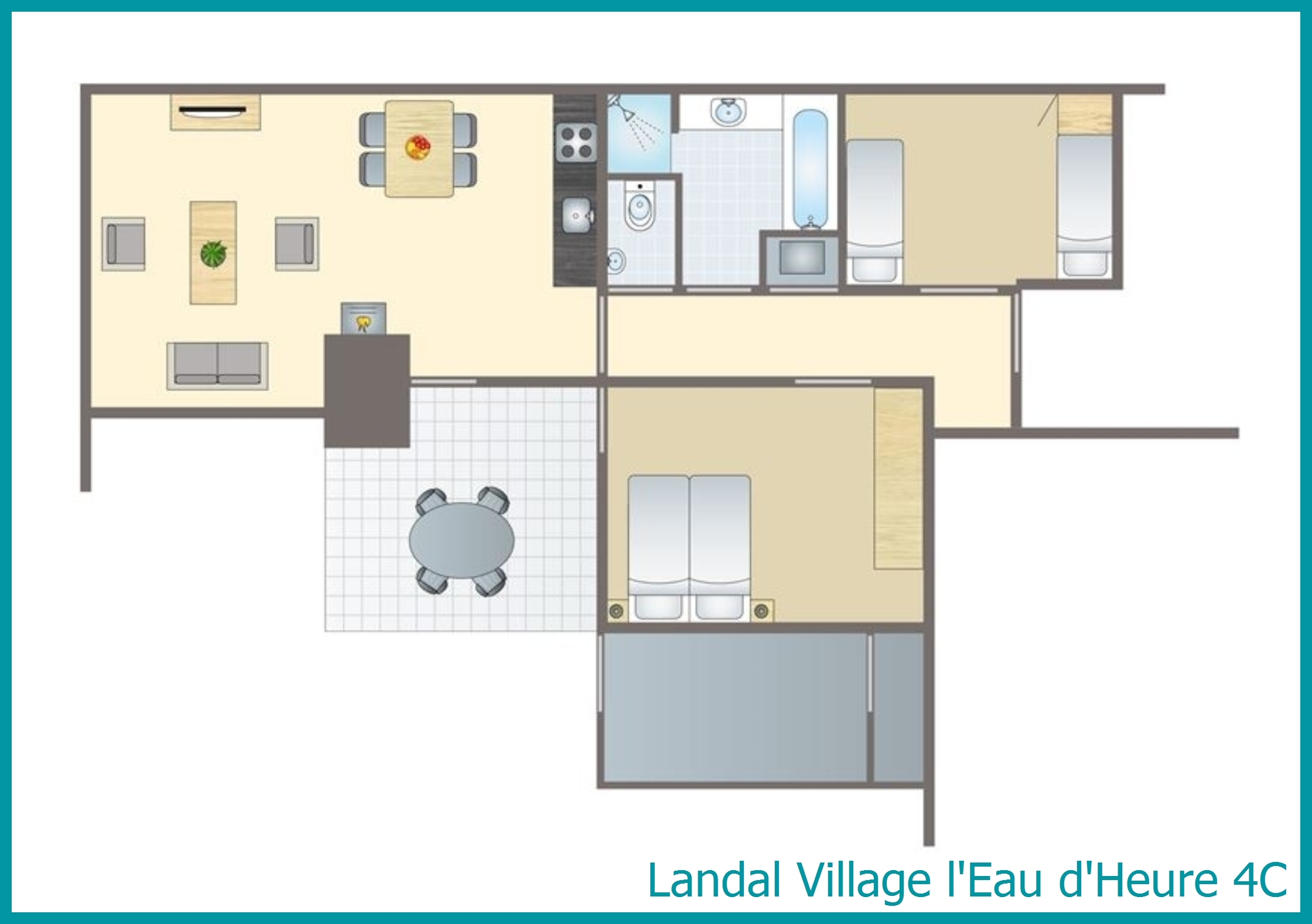 bungalow 4 personnes 4C à Village l'Eau d'Heure