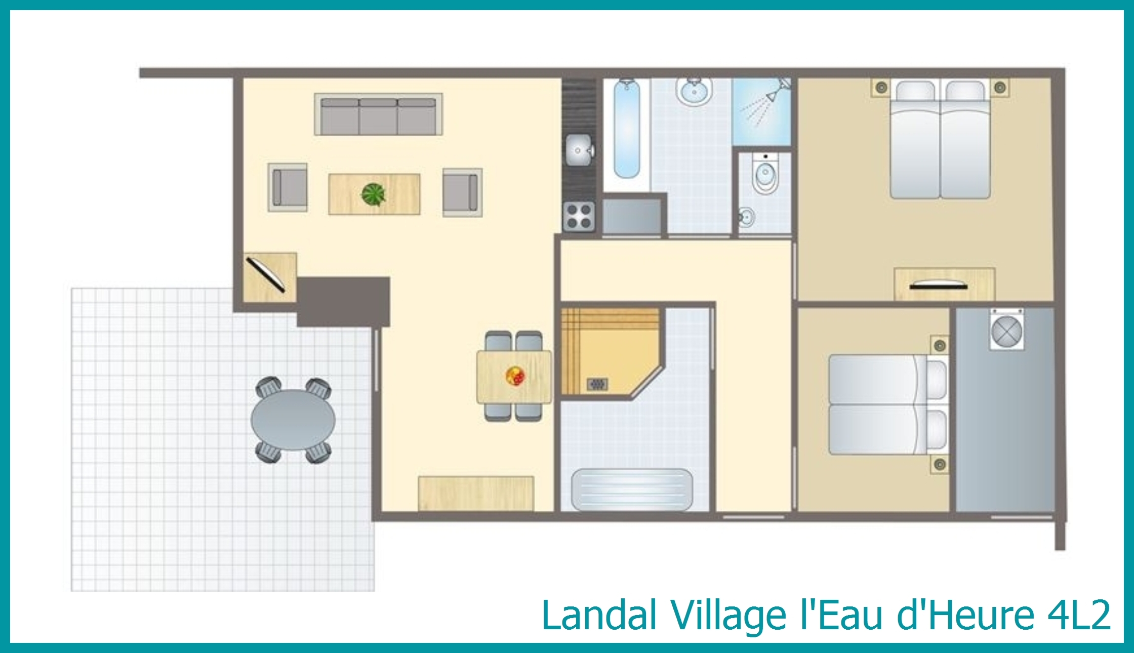bungalow 4 personnes 4L2 à Village l'Eau d'Heure