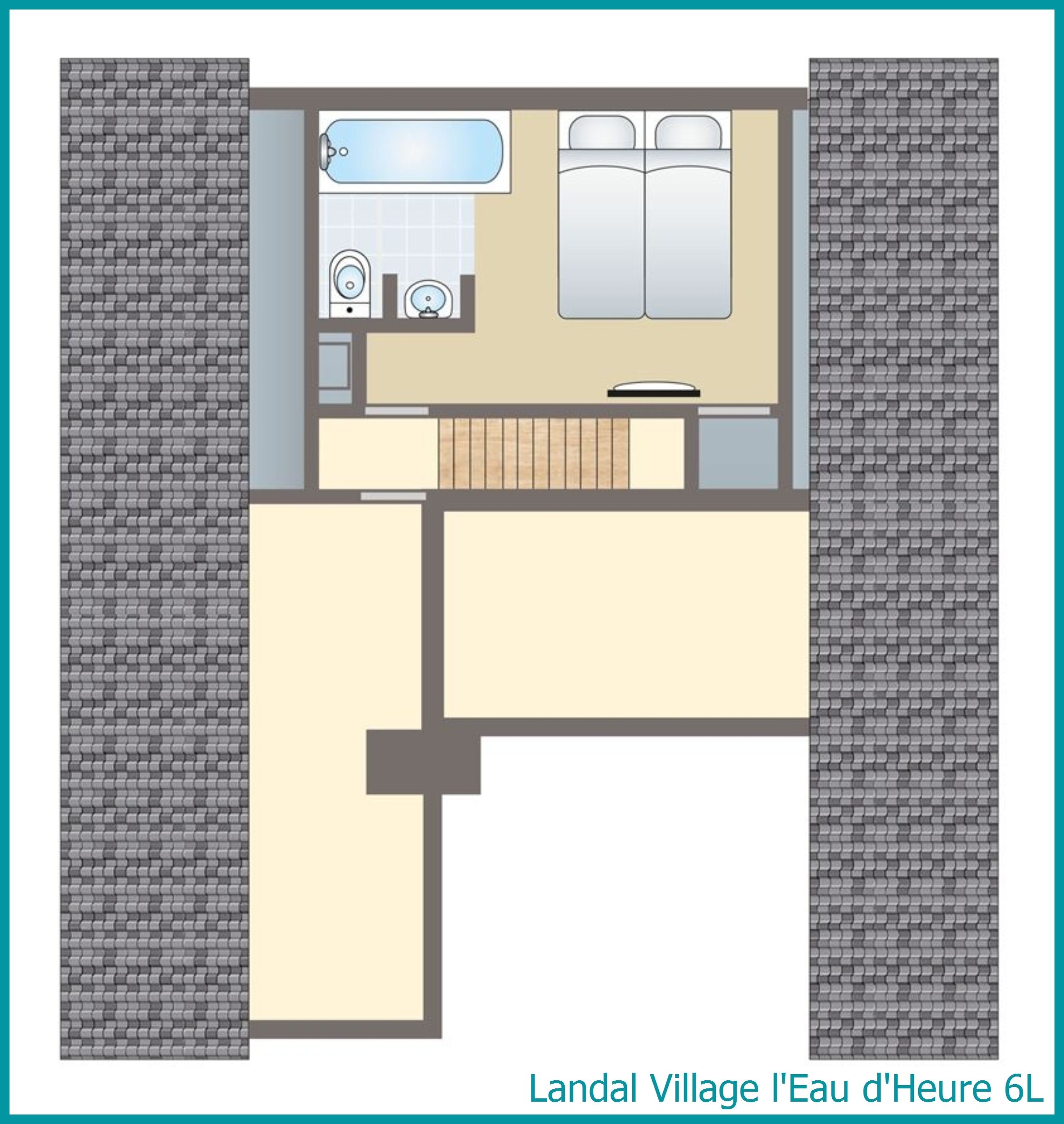 bungalow 6 personnes 6L à Village l'Eau d'Heure