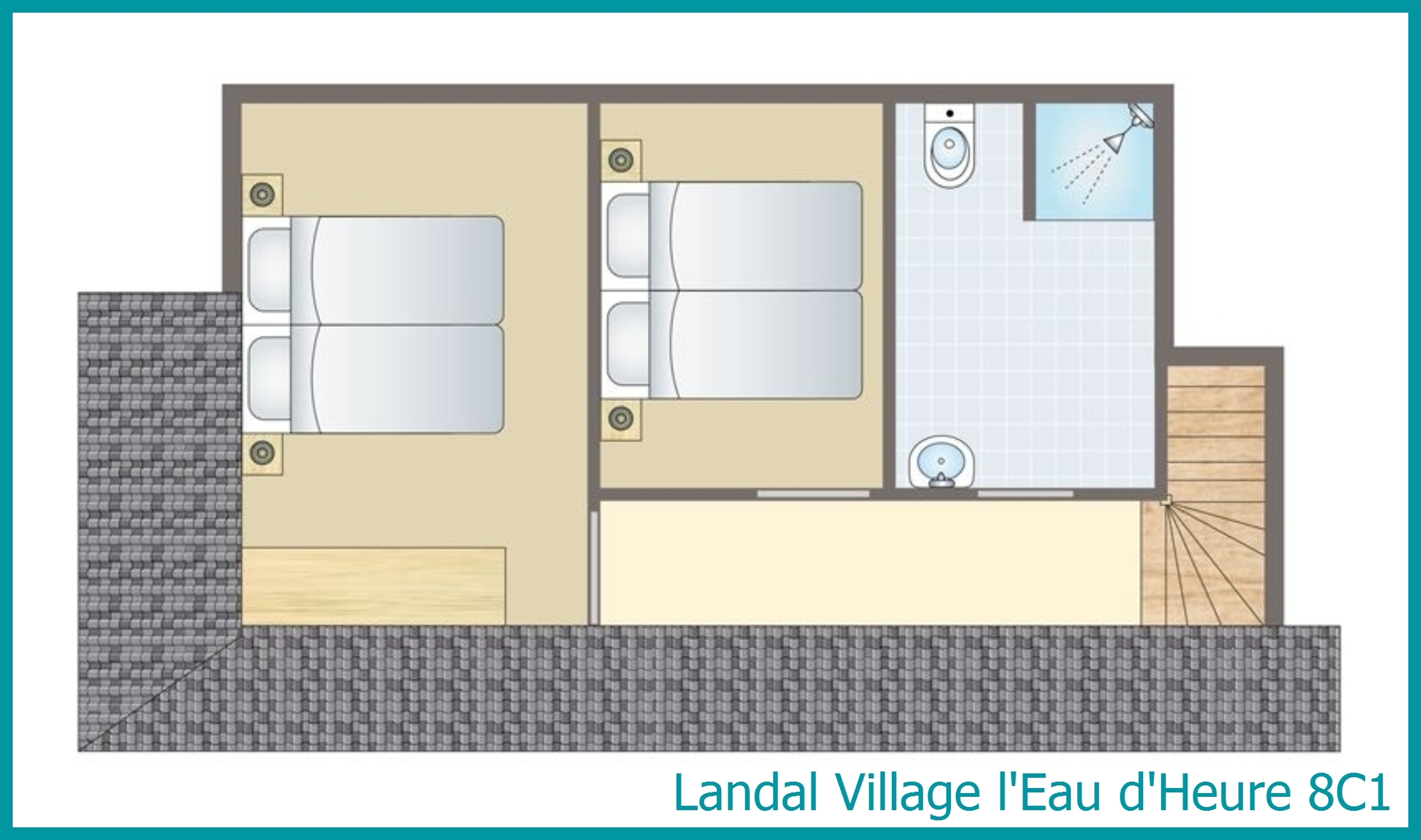 bungalow 8 personnes 8C1 à Village l'Eau d'Heure