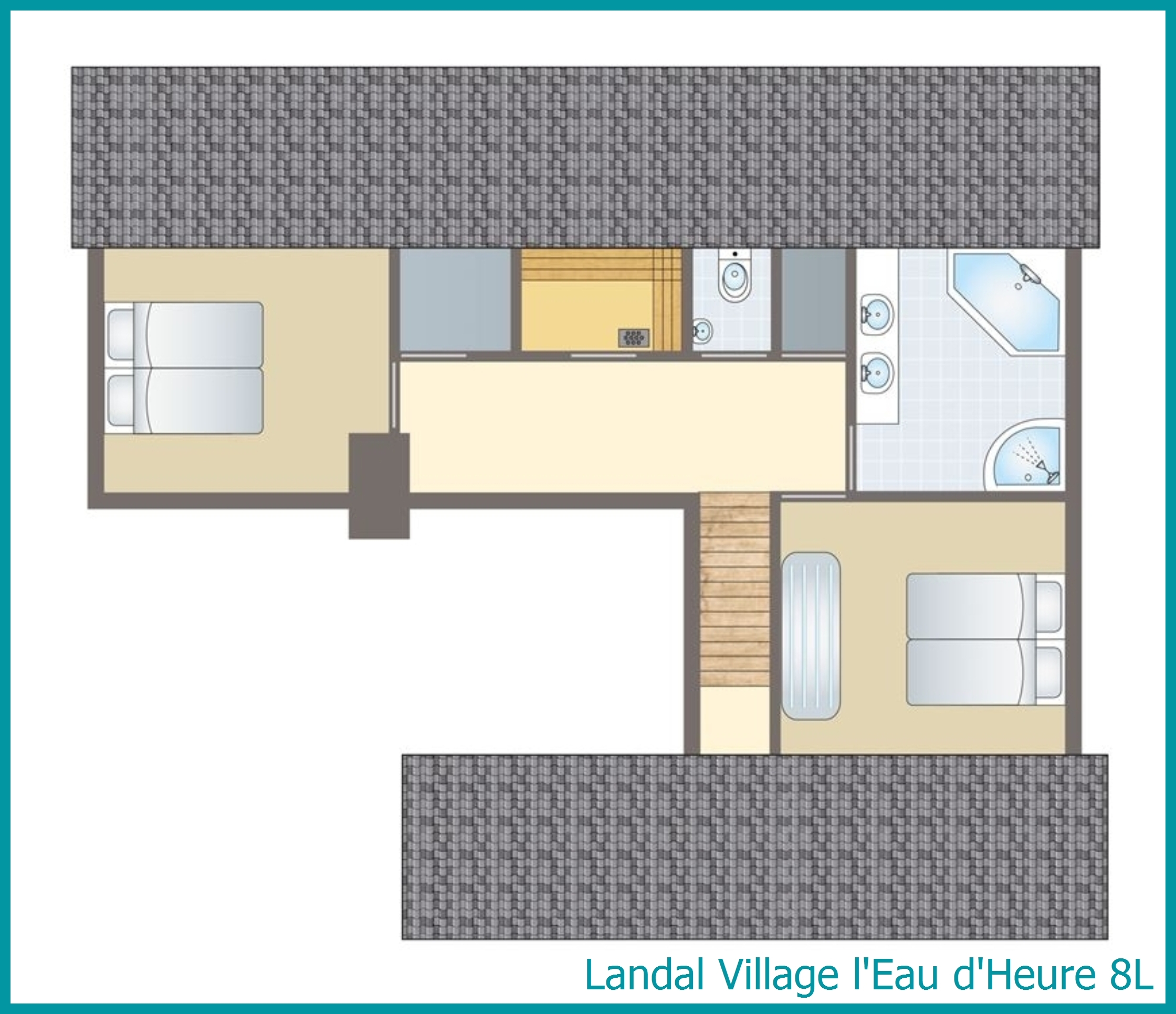 bungalow 8 personnes 8L à Village l'Eau d'Heure
