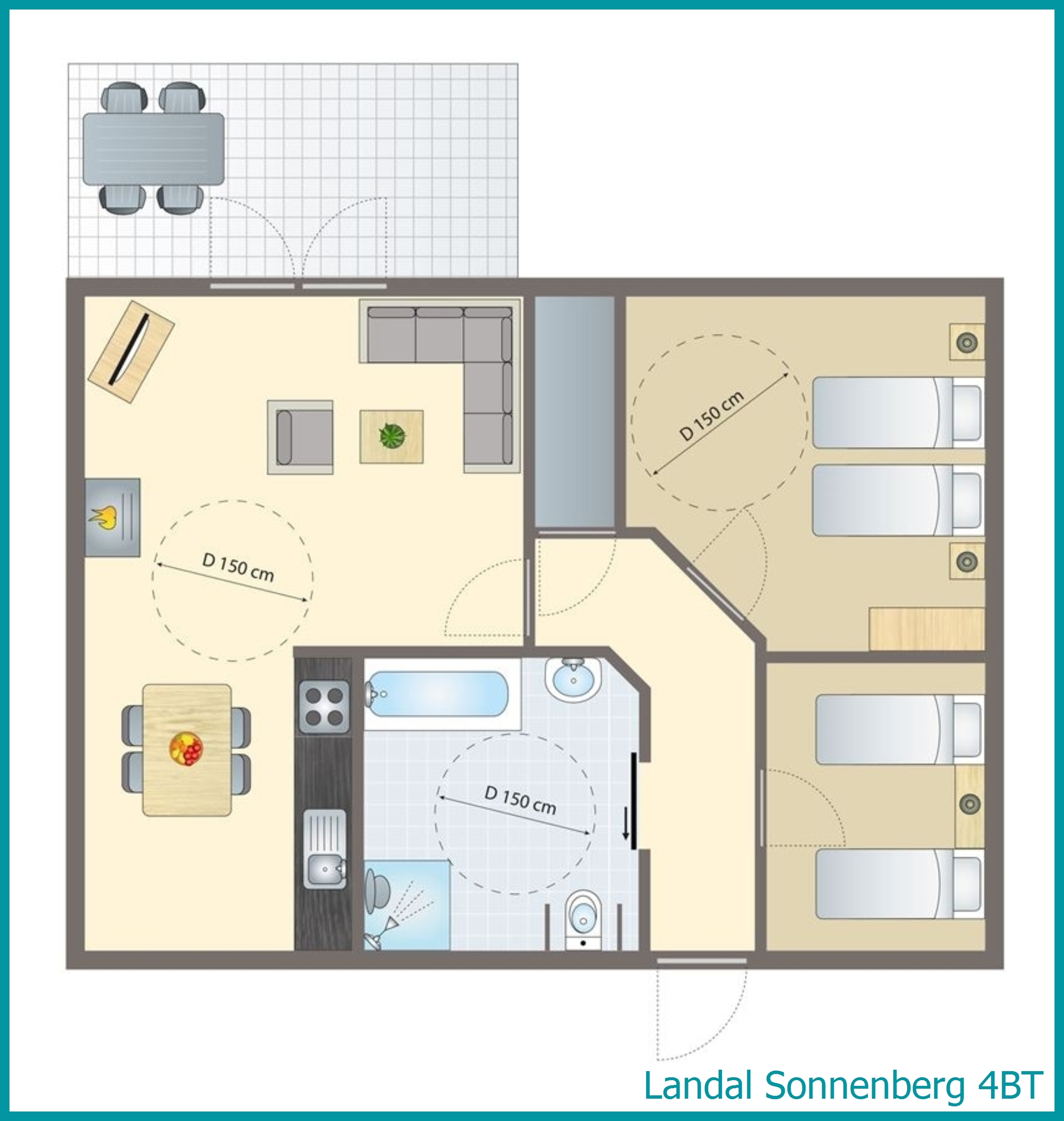 bungalow 4 personnes 4BT à Sonnenberg