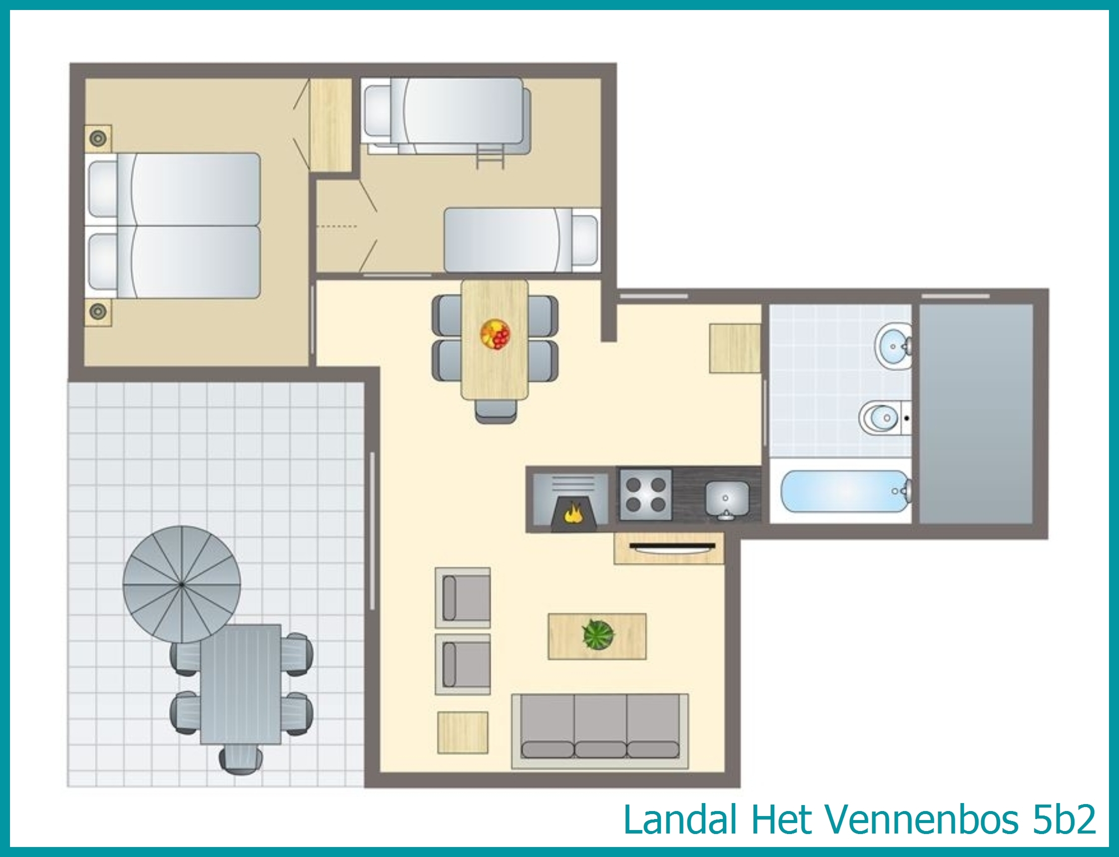 bungalow 5 personnes 5b2 à Het Vennenbos
