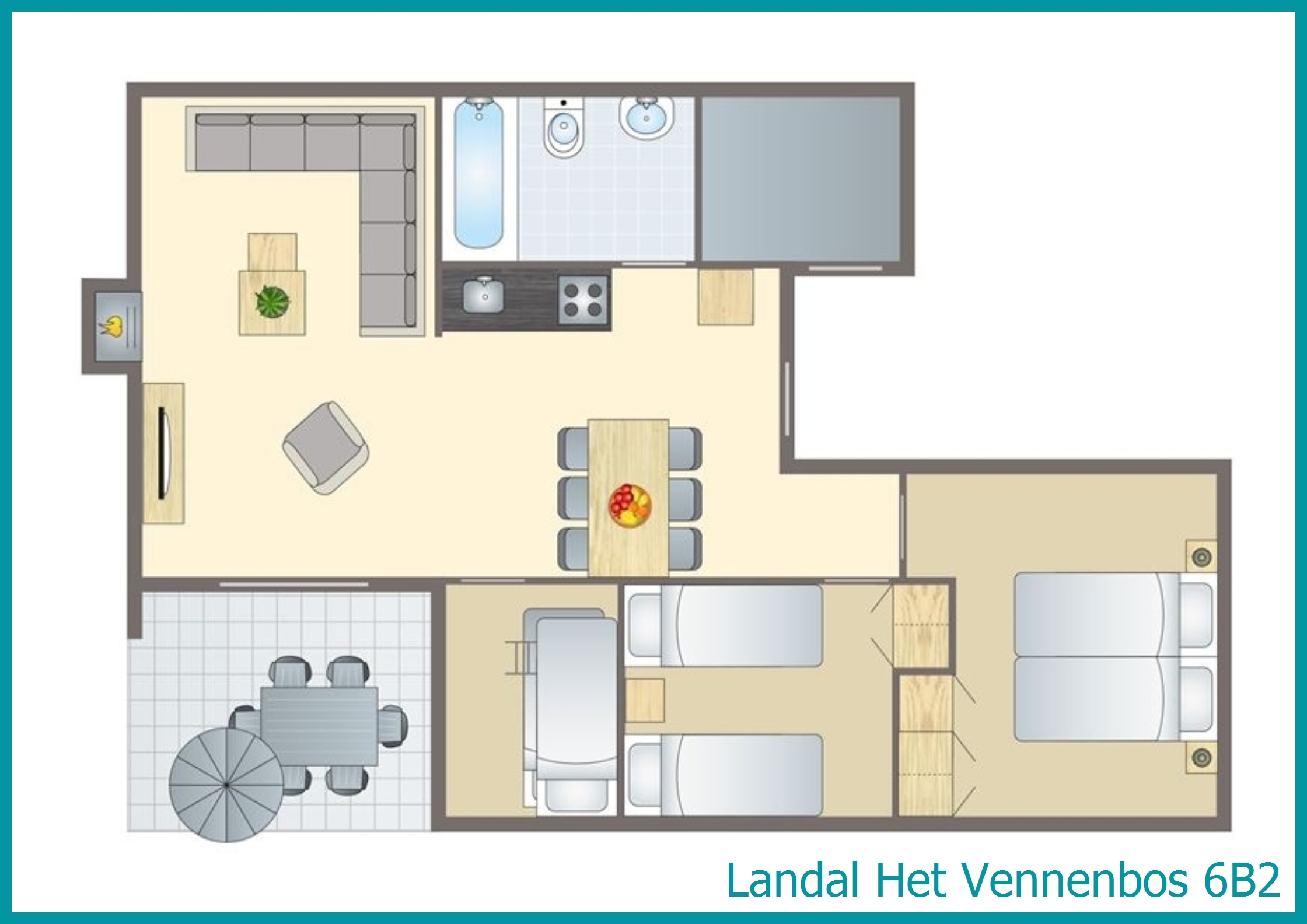 bungalow 6 personnes 6B2 à Het Vennenbos