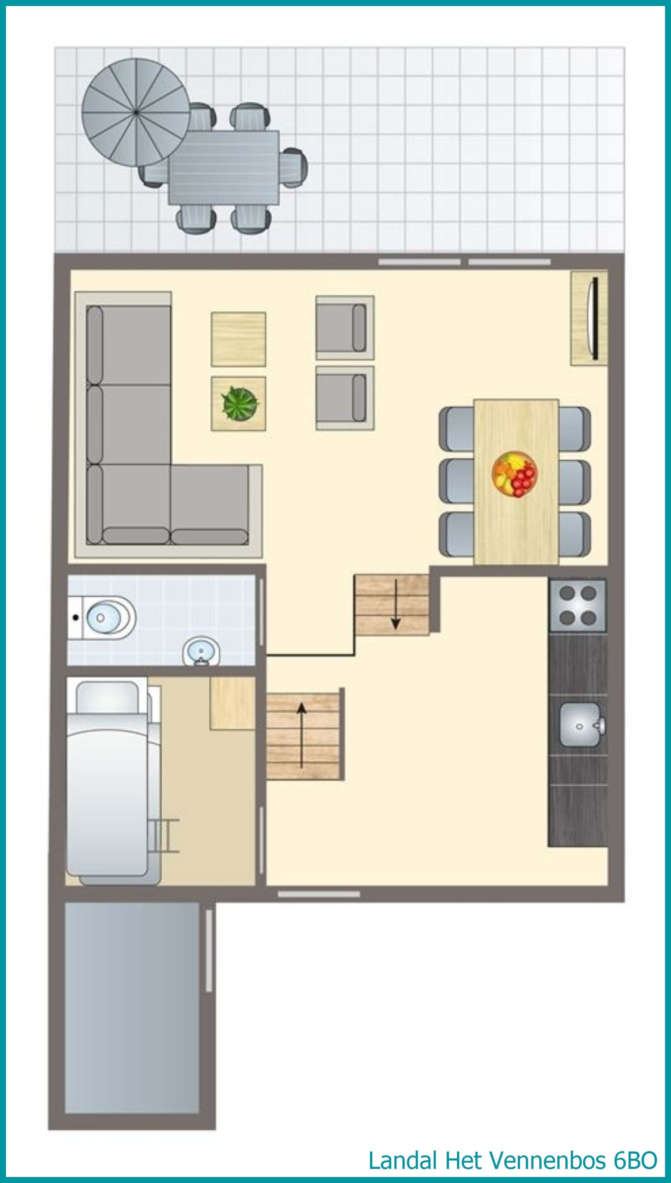 bungalow 6 personnes 6BO à Het Vennenbos