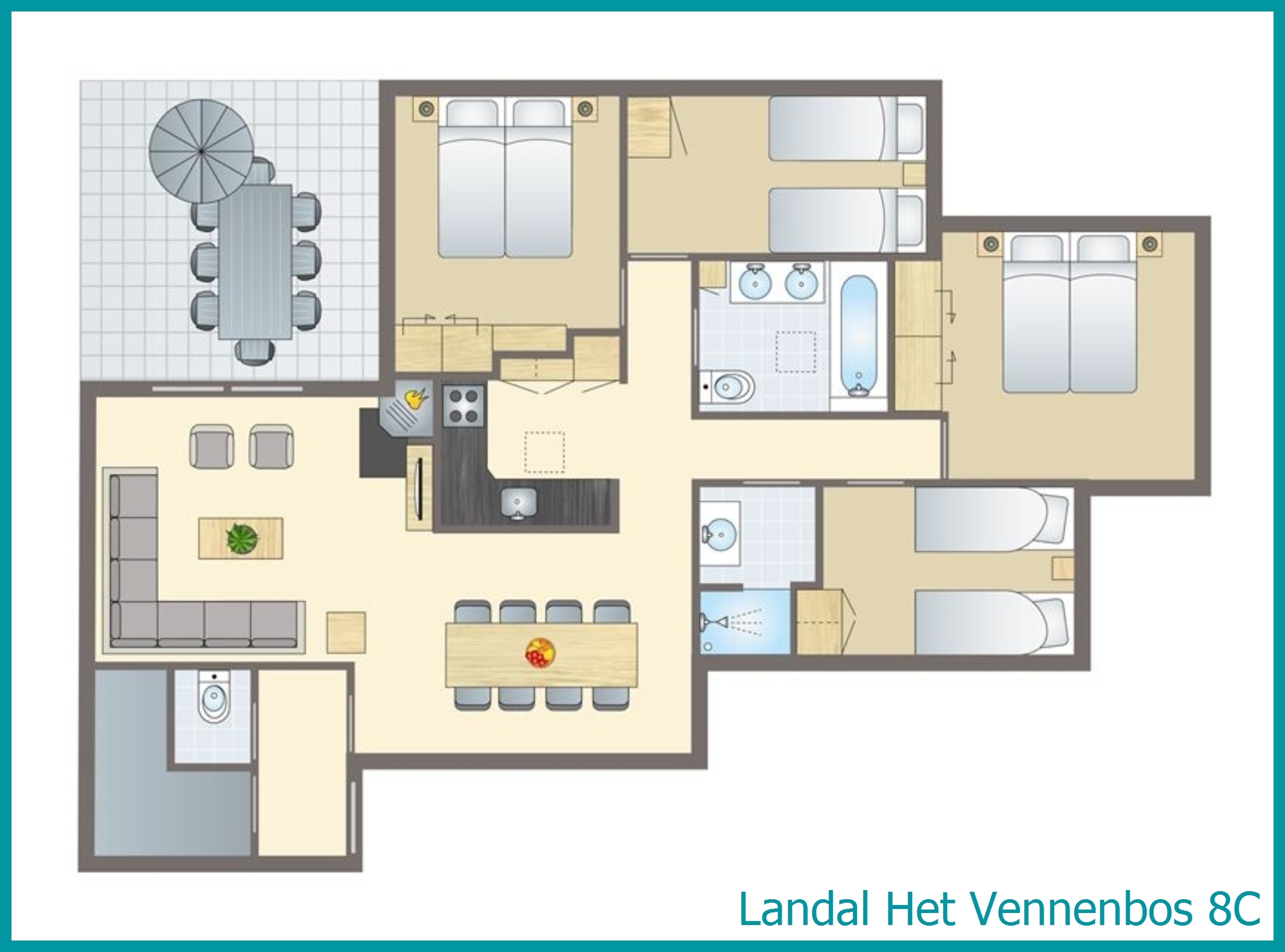 bungalow 8 personnes 8C à Het Vennenbos