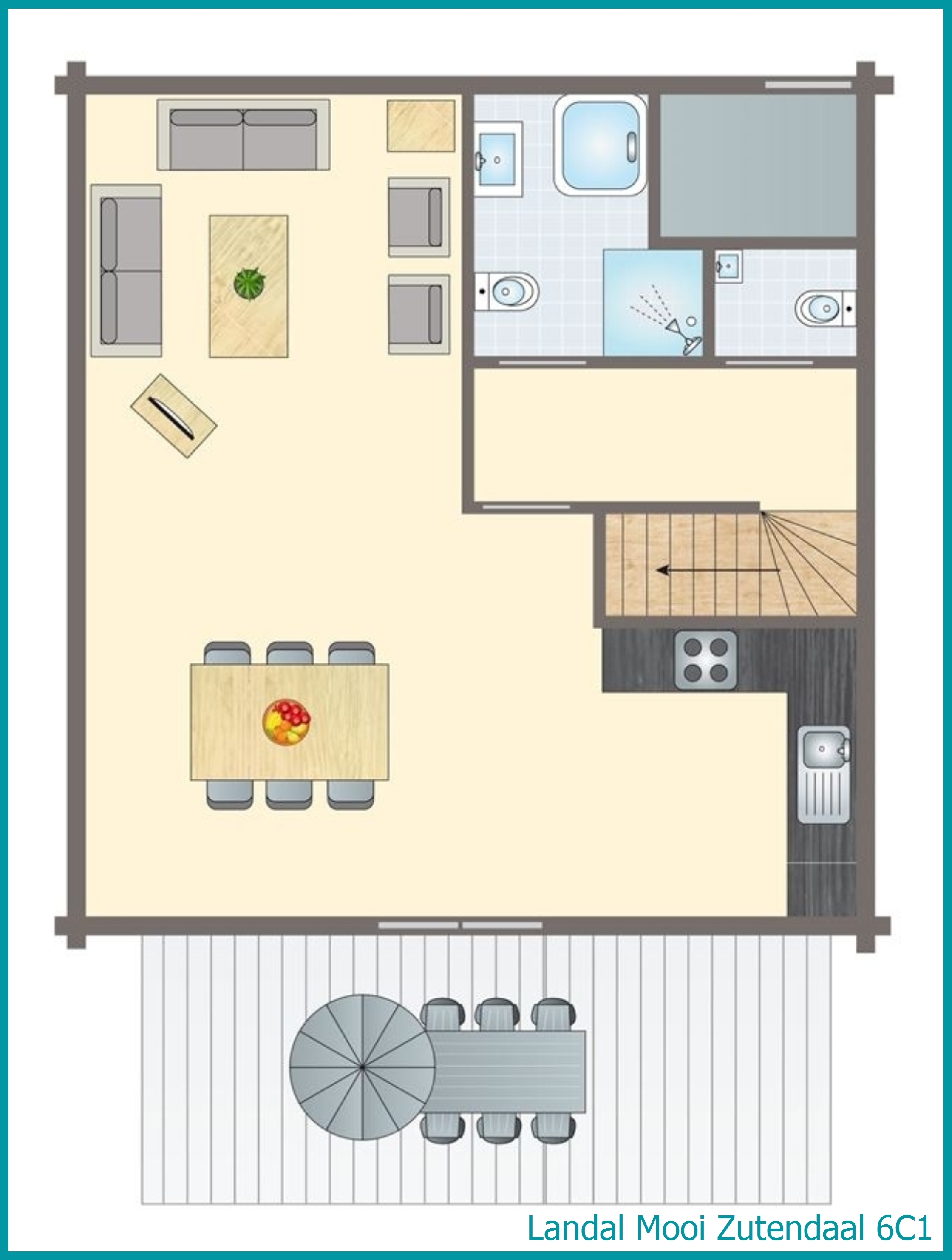 bungalow 6 personnes 6C1 à Mooi Zutendaal