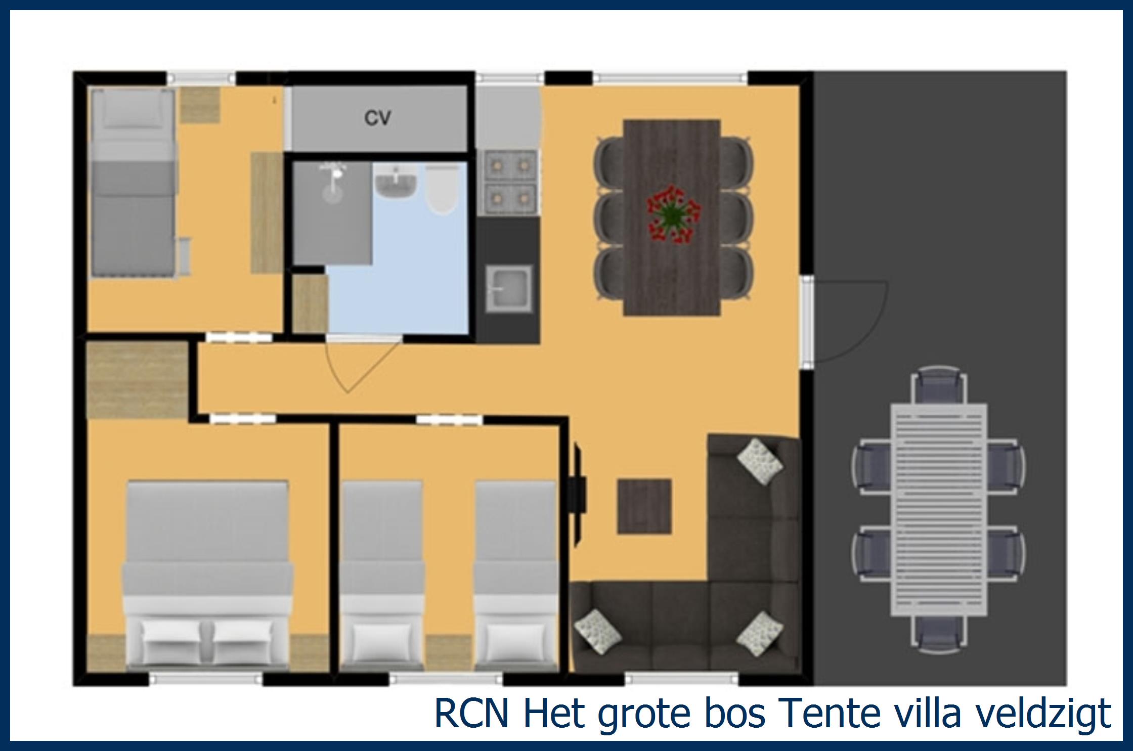 Cottage Tente villa Veldzigt à Het Grote Bos