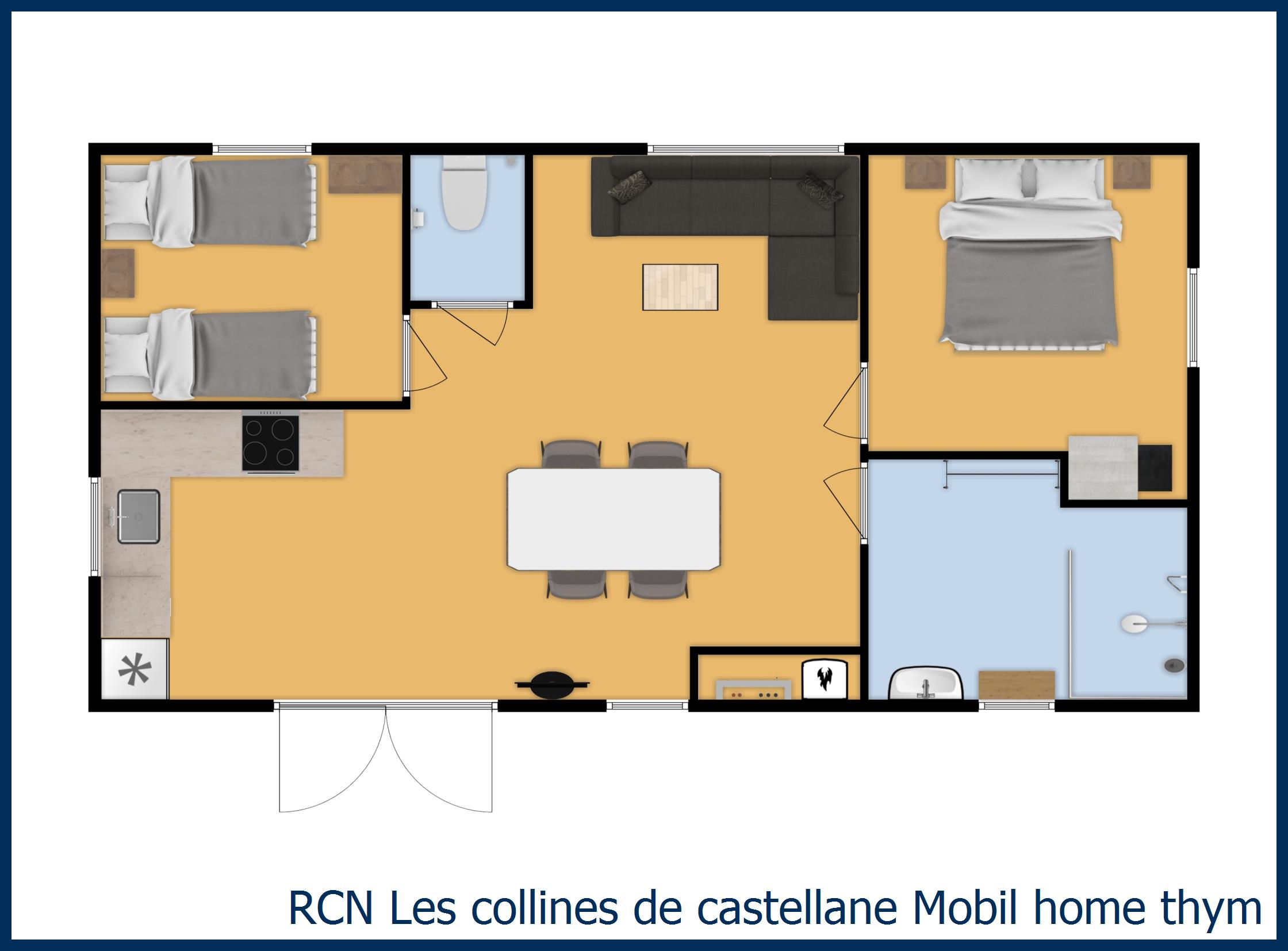 Caravane Mobil home thym à Les Collines de Castellane