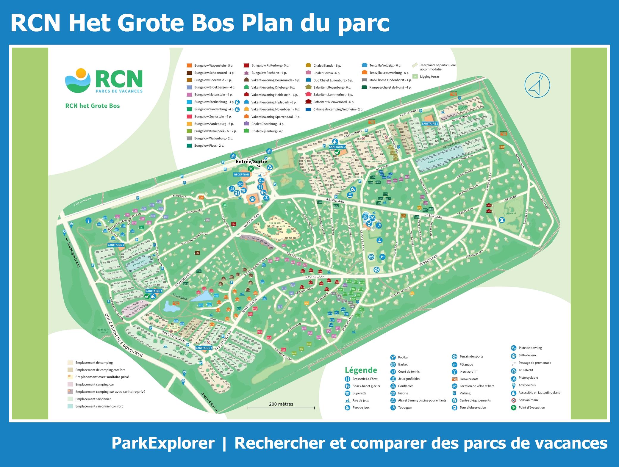 // Le plan de RCN Het Grote Bos ParkExplorer