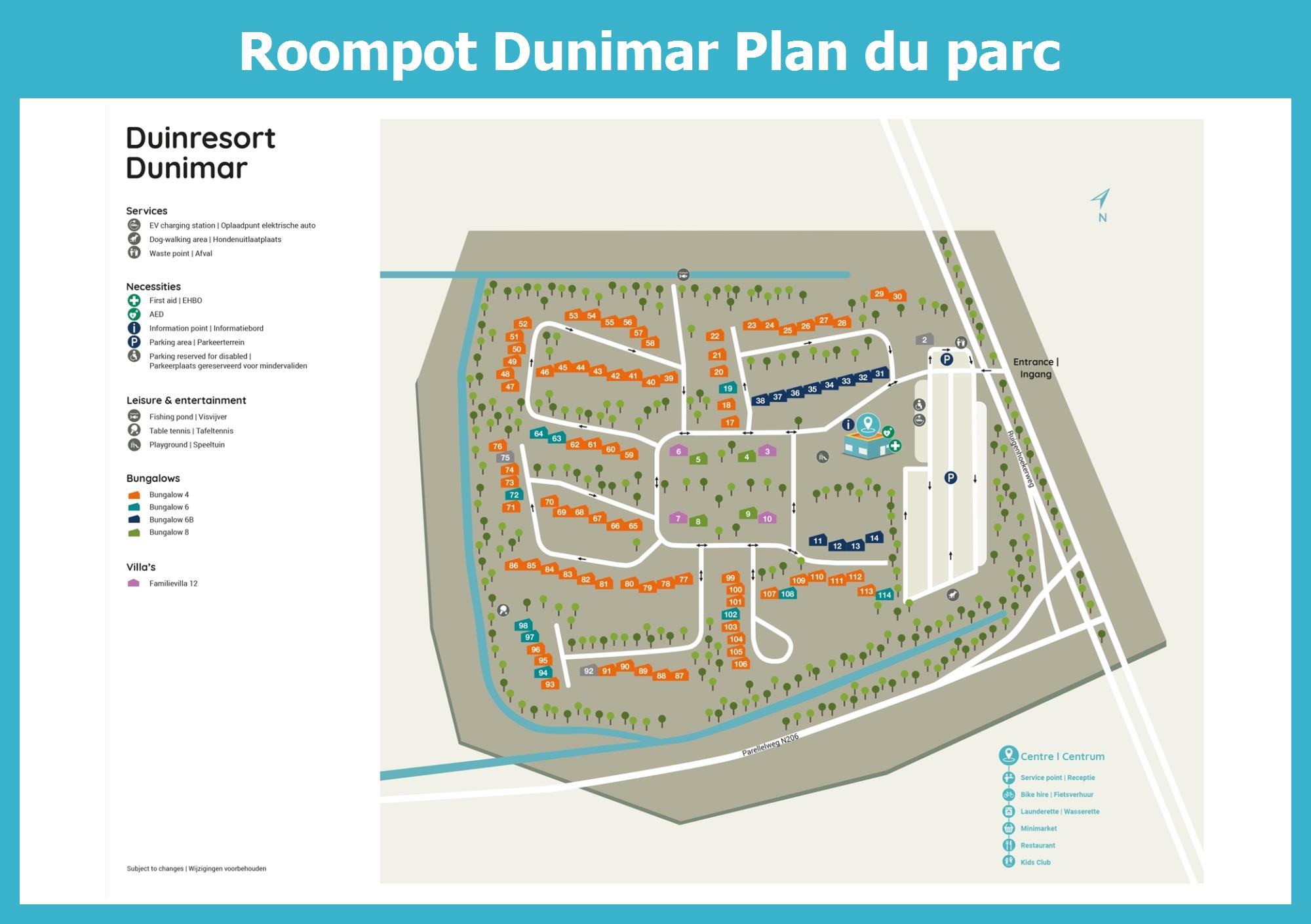 Plan Roompot Duinresort Dunimar