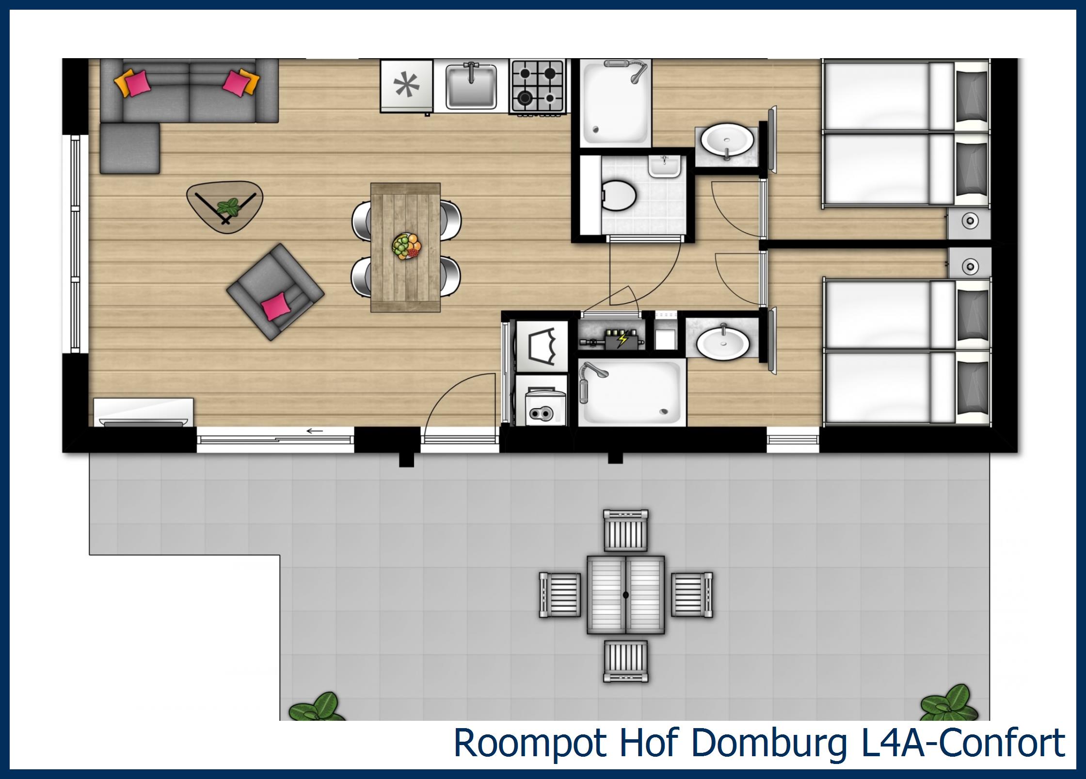 Pavillon L4A-Confort à Hof Domburg