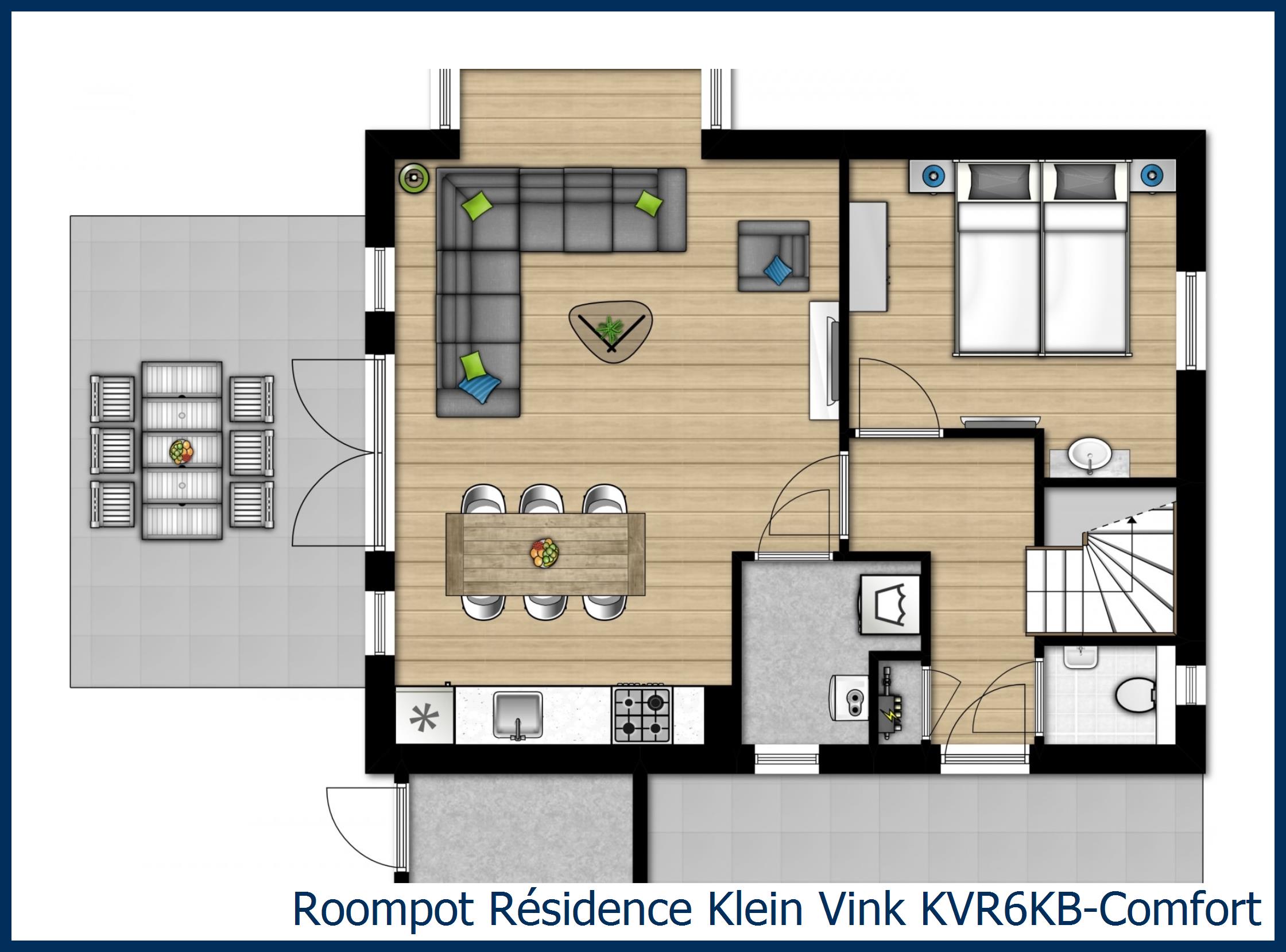 Bungalow KVR6KB-Comfort à Résidence Klein Vink