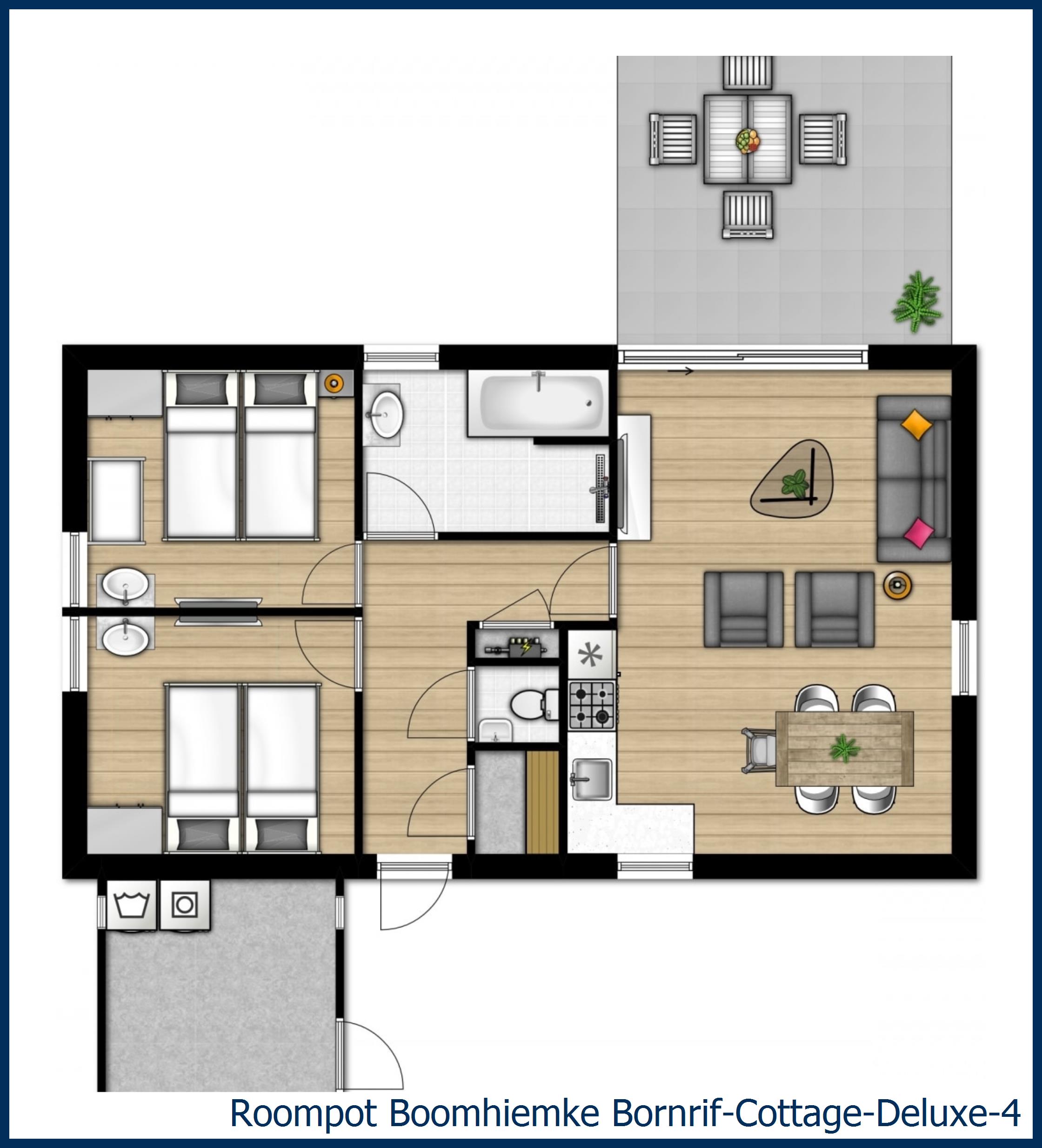 Bungalow Bornrif--Deluxe-4 à Boomhiemke