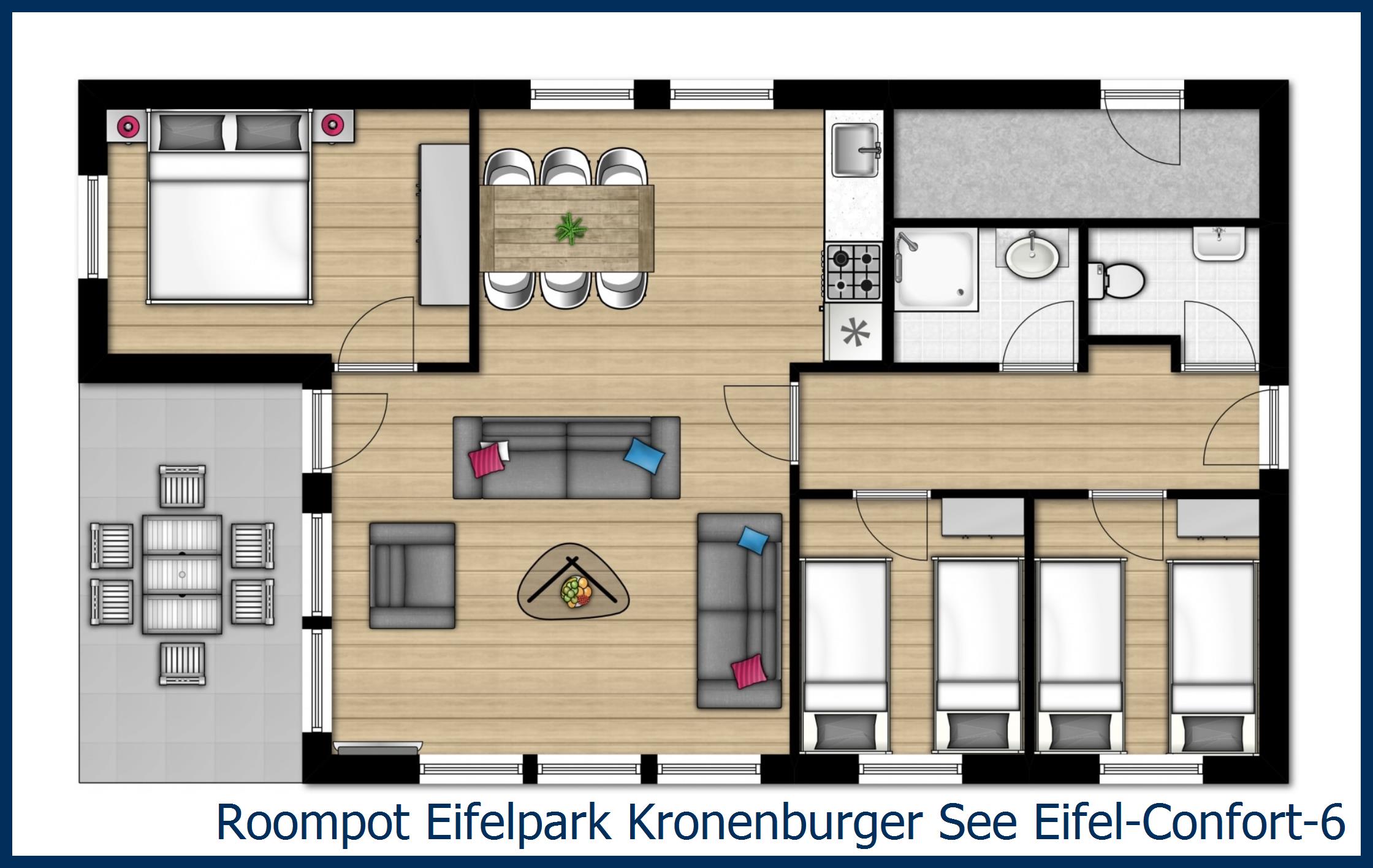 Bungalow Eifel-Confort-6 à Eifelpark Kronenburger See